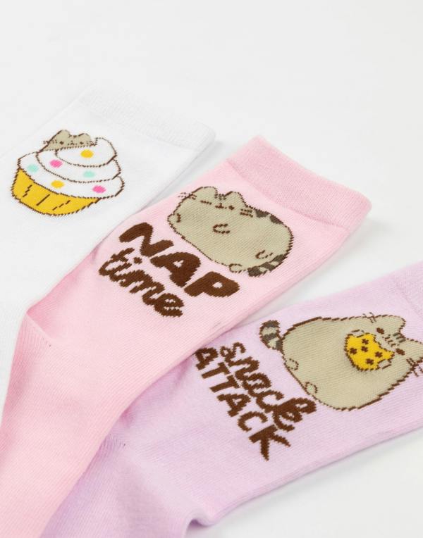 Pusheen Womens Multicoloured Snack Attack Calf Socks Set of 5