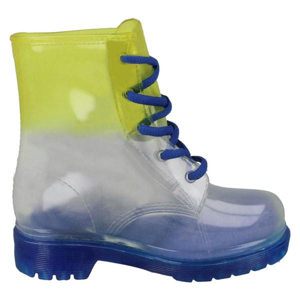 Spot On Girls Spot On Gradiant Transparent Lace Up Welly Boot