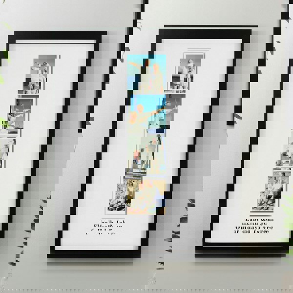 Personalised Memento Company Personalised Photo Upload Strip Black Poster Frame