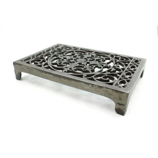 Antique Cast Iron Decorative Double Air Brick Trivet - 240mm x 162mm 