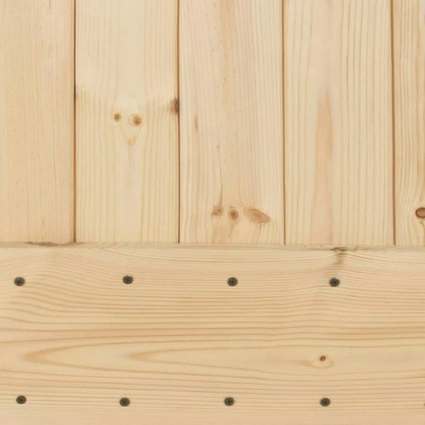 Berkfield Sliding Door with Hardware Set 95x210 cm Solid Wood Pine