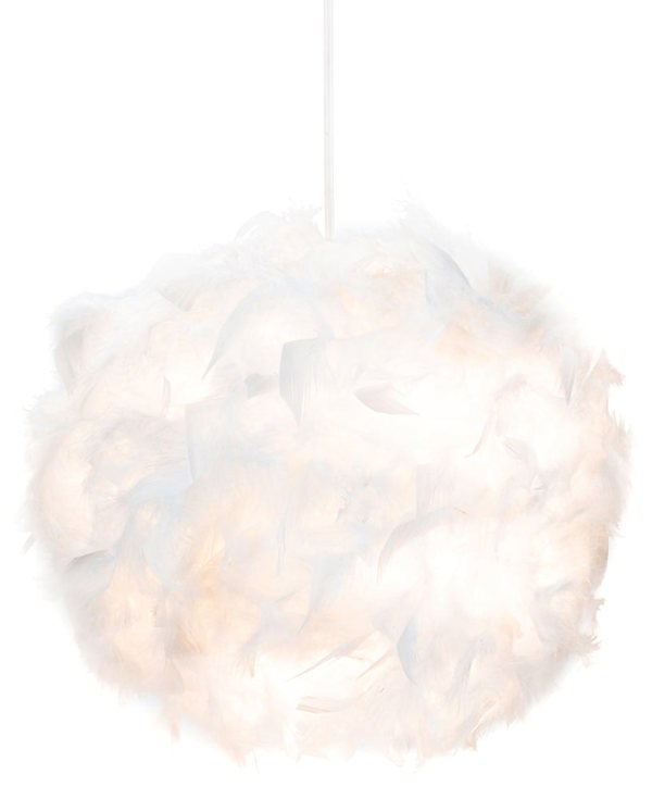 Eye-Catching and Designer Small White Feather Decorated Pendant Lighting Shade Image 2