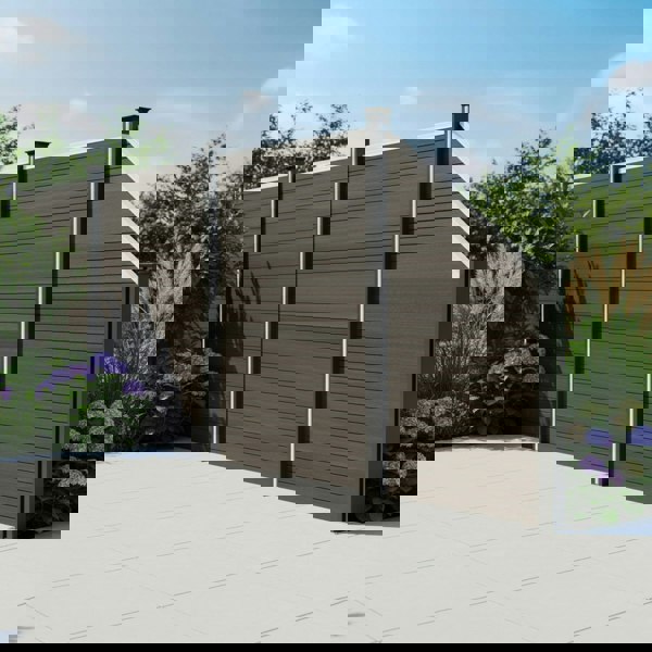 Monstershop Composite Angled Fence Panel - Grey