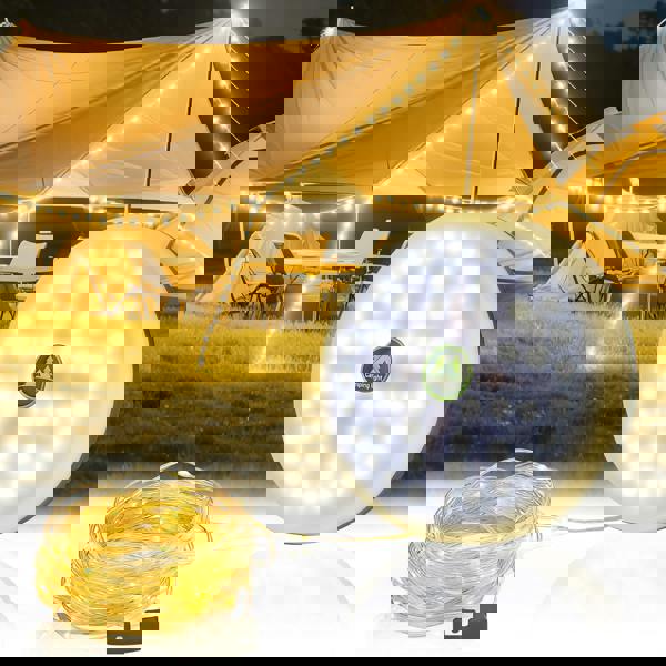 deAO Toys Outdoor LED Light Camping light 20m USB Rechargeable 2-in-1 Light Strip with 2600mAh Battery 5 Lighting Modes Indoor Outdoor Use