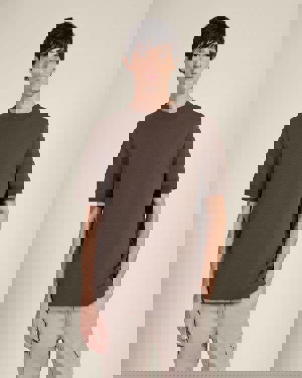 Larsson & Co Heavy T-Shirt With Ribbed Details