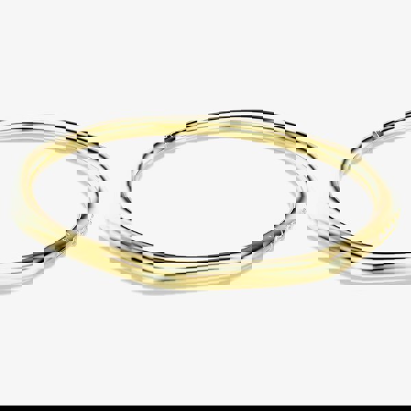 Swarovski Dextera Gold Tone Plated Small Octogan White Crystal Bangle 572458