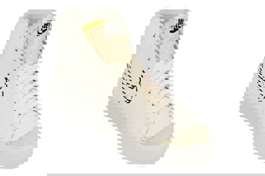 Nike Blazer Mid 77 Mens Trainers Fn7809  100 - White Black Bright Mandarin 100 - Photo 3