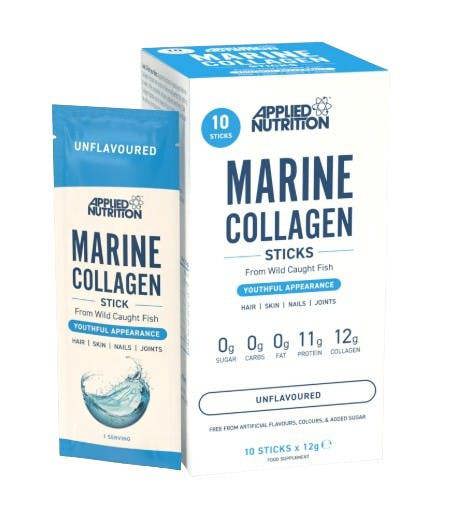 Applied Nutrition Marine Collagen Sticks, Unflavoured - 10 x 12g