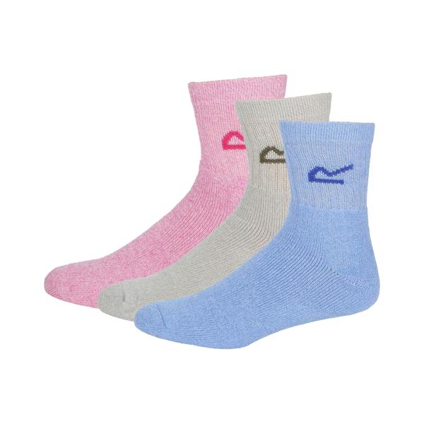 Regatta Great Outdoors Womens/Ladies Marl Effect Socks (3 Pack) - Bright Blush Marl - 