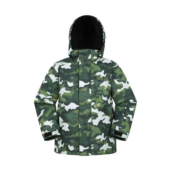 Mountain Warehouse Childrens/Kids Mogal Camo Ski Jacket - Dark Green - 