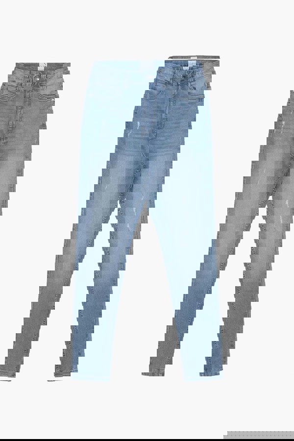 ENORSIA High Waist Regular Length Distressed Jeans