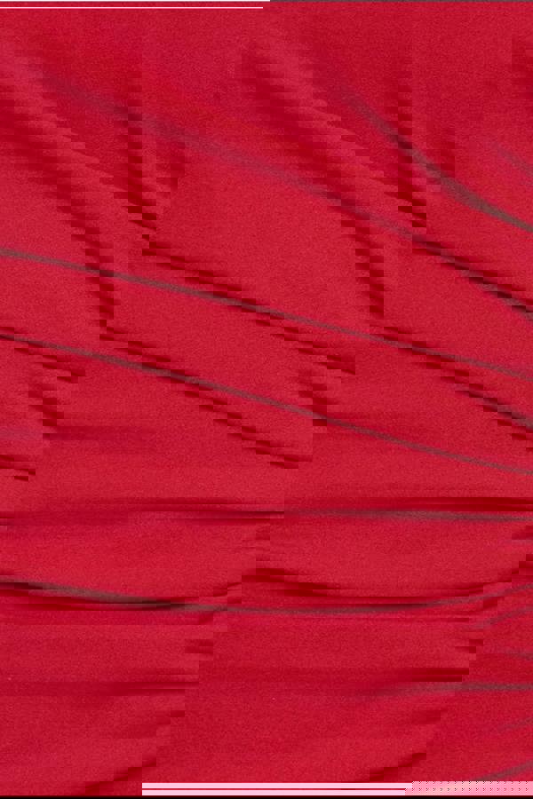 Scuba Crepe Bandeau Maxi With Diamante Necklace - Red DR4271