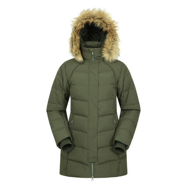 Mountain Warehouse Womens/Ladies Isla II Long Down Jacket - Dark Khaki