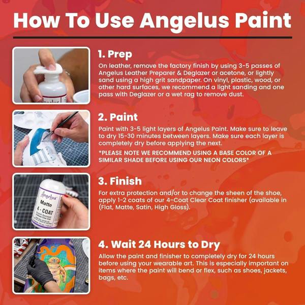 Angelus Pearlescent Leather Paint for Sneaker Customs 4oz