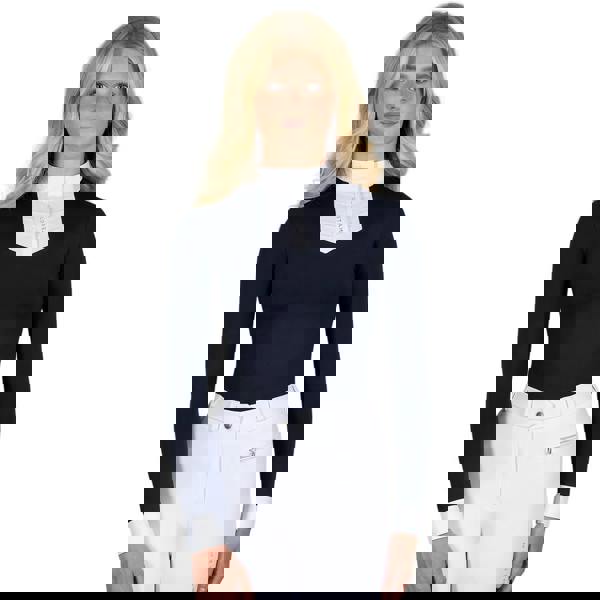 Coldstream Womens/Ladies Roslin Crystal Ruffles Show Shirt - Navy