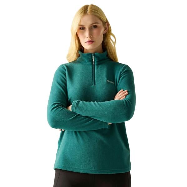 Regatta Great Outdoors Womens/Ladies Sweetheart 1/4 Zip Fleece Top - Mediterranean Green - 