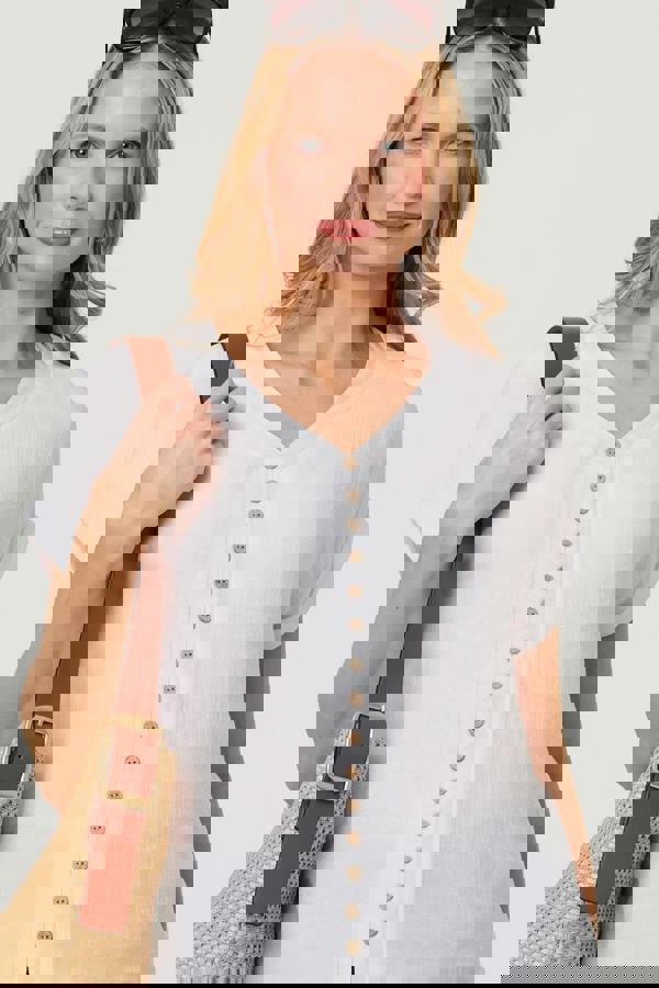 White | Relaxed Layered Short Sleeve Shirt