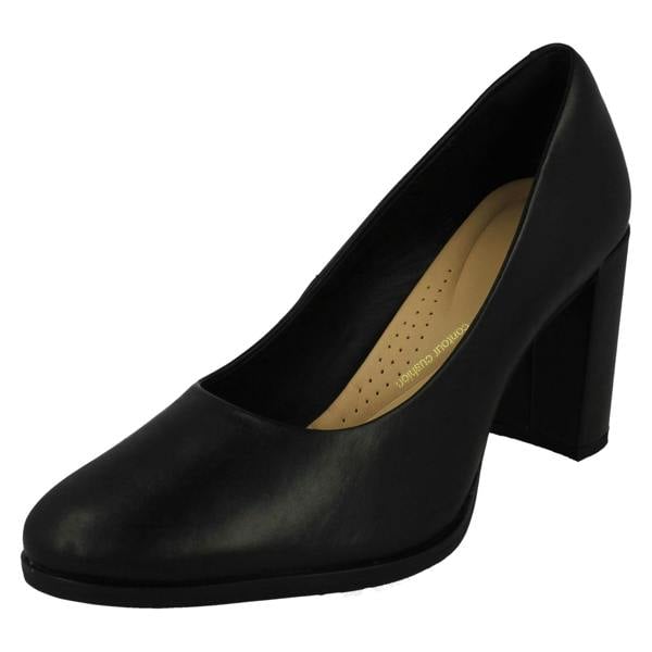 Clarks Ladies Clarks Elegant Heeled Court Shoes Freva85 Court