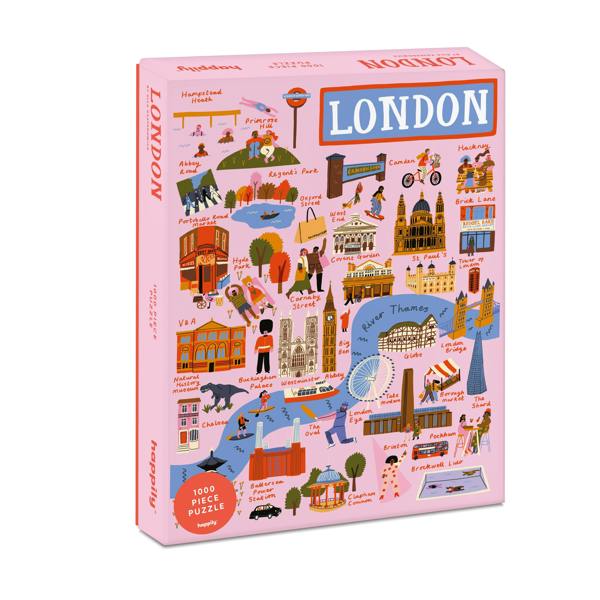 Happily Puzzles London - 1,000 Piece Jigsaw Puzzle