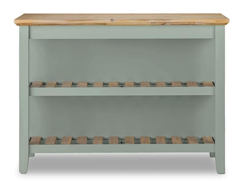 Statement Furniture Florence Breakfast Bar Kitchen Island with Shelves