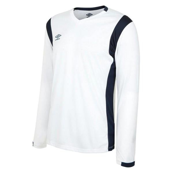 Umbro Mens Spartan Long-Sleeved Jersey - White/Dark Navy