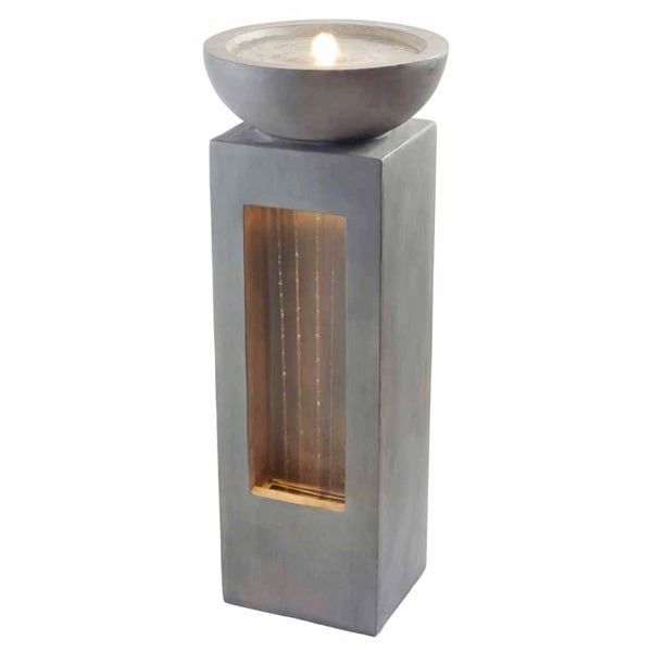 Serenity Garda Falls Outdoor Garden Water Feature with LED Lighting
