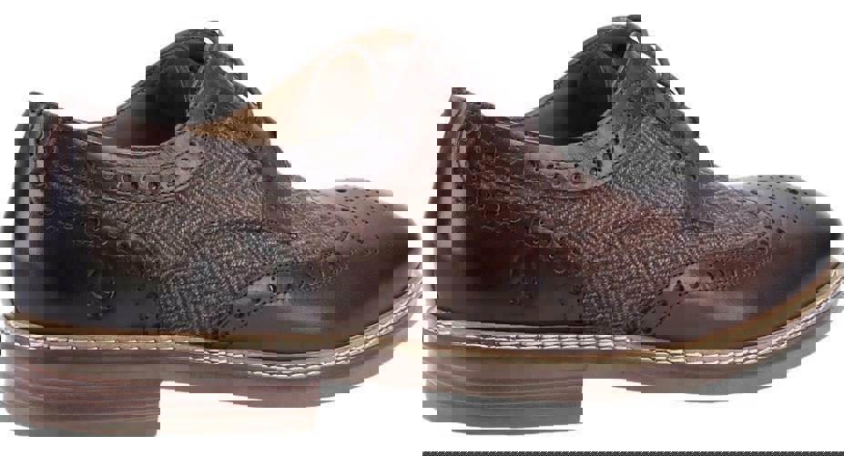 Hush Puppies Bryson Mens Wing Tip Brogue Smart Leather Lace Up Shoes