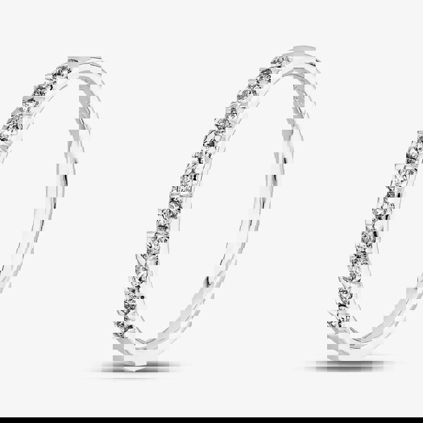 T. H. Baker 9ct White Gold 0.33ct Diamond Pavé Set Half Eternity Ring TH014832R