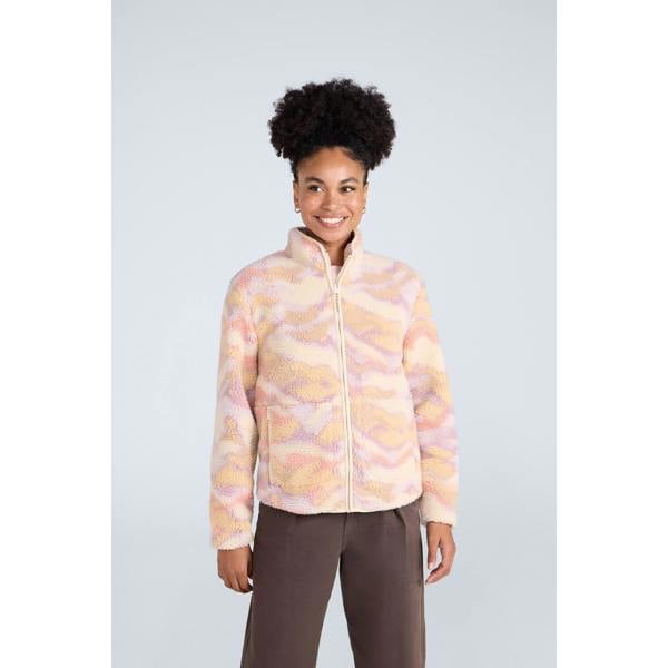Animal Womens/Ladies Hennie Printed Borg Jacket - Pink - 