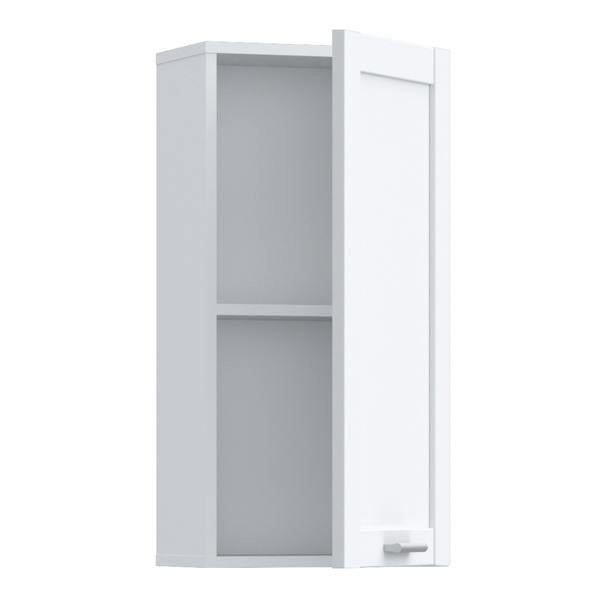 Furniture To Go Lokko Hanging Cupboard with 1 Door & Silver Handle in White