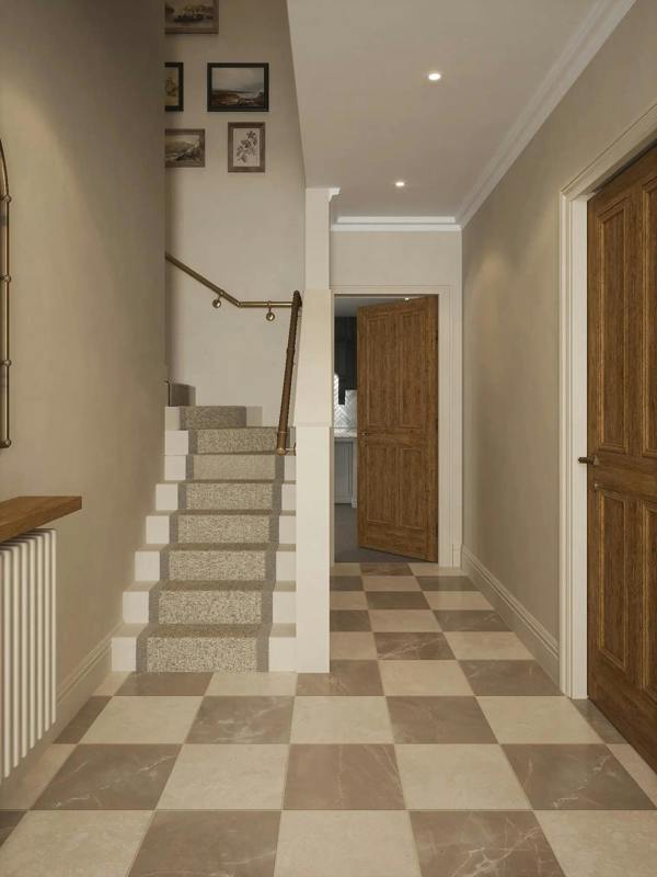 Single Winder Handrail - Antique Brass