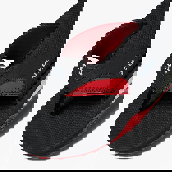 Reef Reef FANNING PREGAME Mens Toe-Post Sandals Black/Red