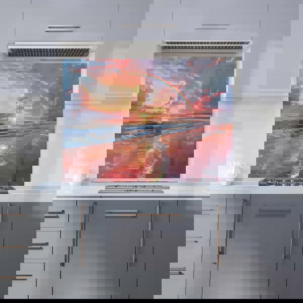 Warren Reed - Designer Rainbow Reflection on the Shore Kitchen Splashback