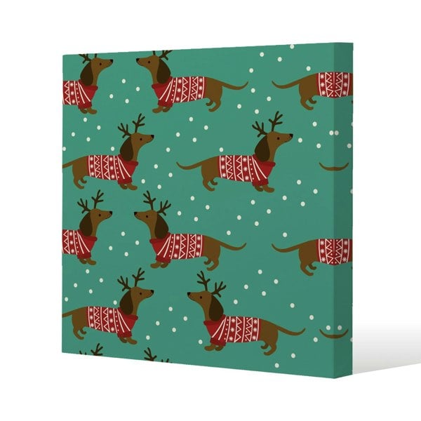 Benjamin Tate Design Dutchshunds in christmas (canvas)