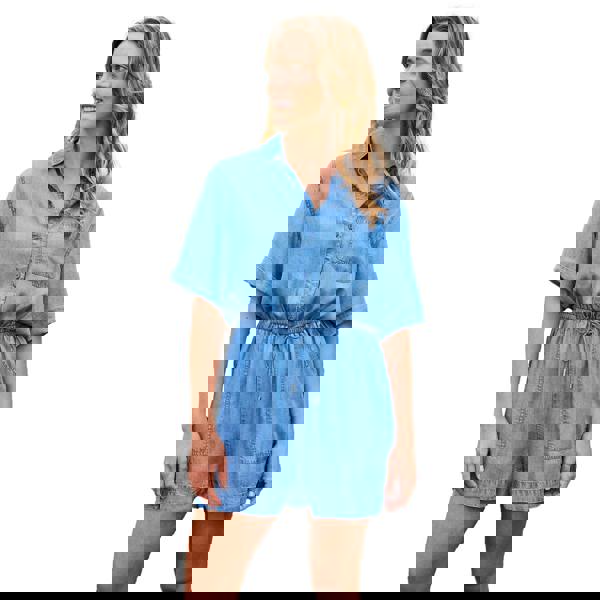 Animal Womens/Ladies Olivia Playsuit - Light Blue