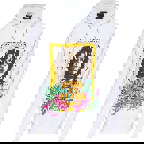DSquared2 Mens Bob Marley Hoodie - White