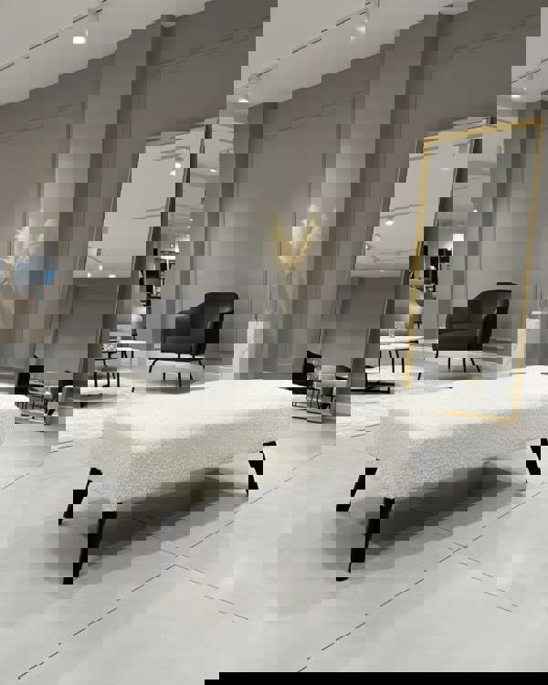 ISTOOLS Premium Teddy Bear Fluffy Creamy White Footstool Coffee Table Ottoman – Soft Plush, Stylish & Non-Storage