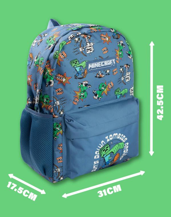 Vanilla Underground Minecraft Unisex Kids Blue Zombie Backpack (One Size)