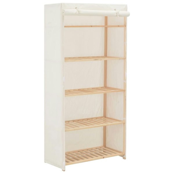 Berkfield Wardrobe White 79x40x170 cm Fabric