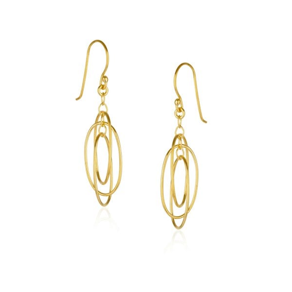 Spero London Nested Loop 3D Drop Earrings in Sterling Silver