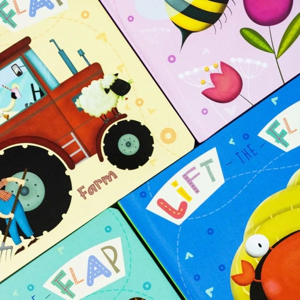 My First Lift the Flap 4 Board Books Set Farm, Sea, Garden, Jungle