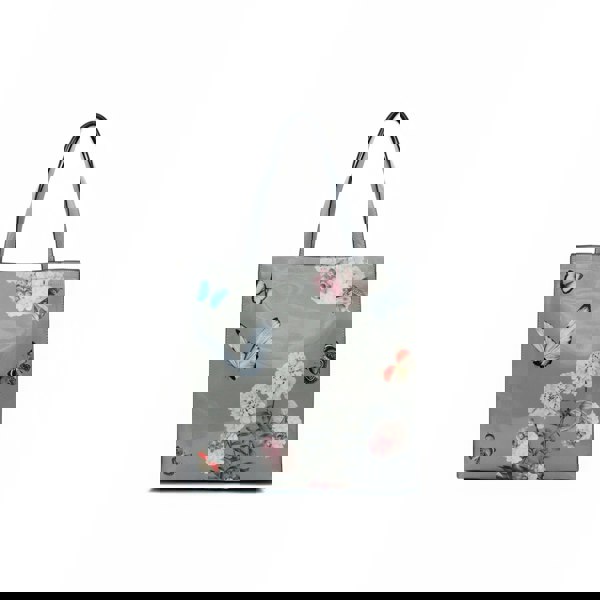 Kitise Patent Floral Butterfly Spacious Tote Shoulder Bag