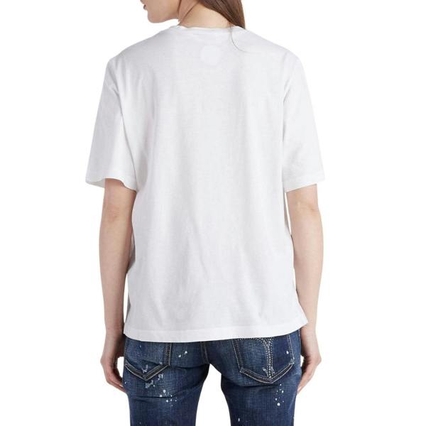 DSQUARED2 Contrast Brand Logo White  T-Shirt XS