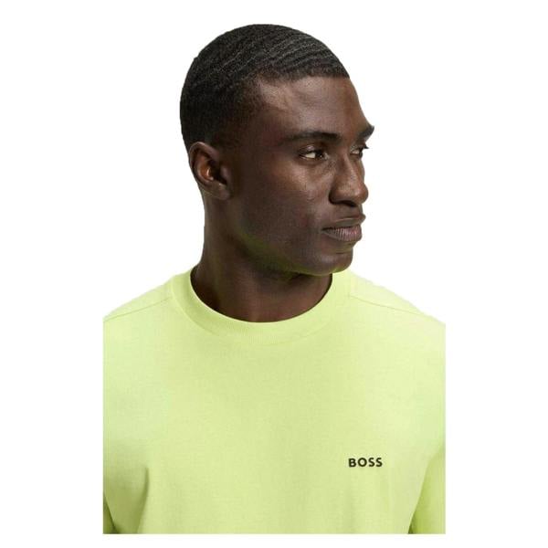 Boss Mens Logo Regular T-Shirt - Lime - 
