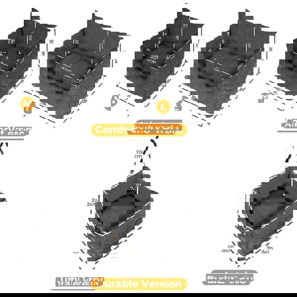 Skylos Pet Car Seat Dog Booster Mat Portable Large Travel Bed Removable Washable