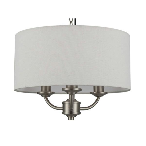 COSYLYTE Winston 3 Light Faux Linen Shade Pendant Light