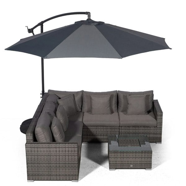 Giardino Havana 5 Seat Rattan Corner Sofa Set with Ice Bucket Coffee Table