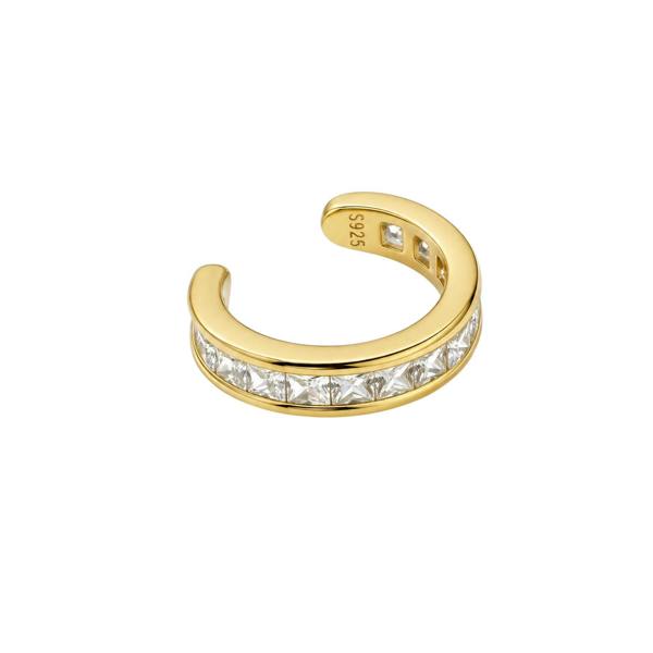 Gold Trip Crystal Baguette Ear Cuff