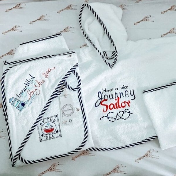 Baby Organic Cotton Poncho Set