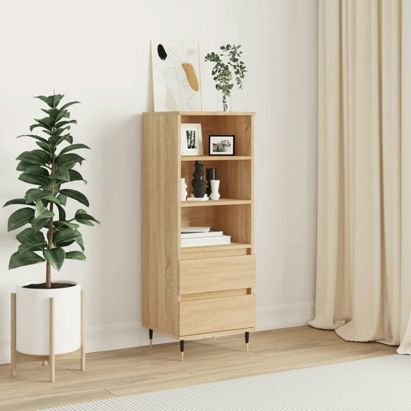 Berkfield Highboard Sonoma Oak 40x36x110 cm Engineered Wood